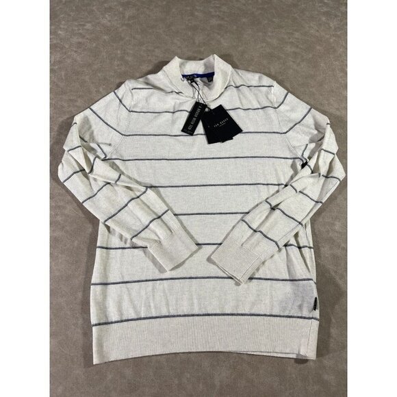 Ted Baker London Men's NWT Wool Blend Striped Crew Neck Sz 2 Small Sweater